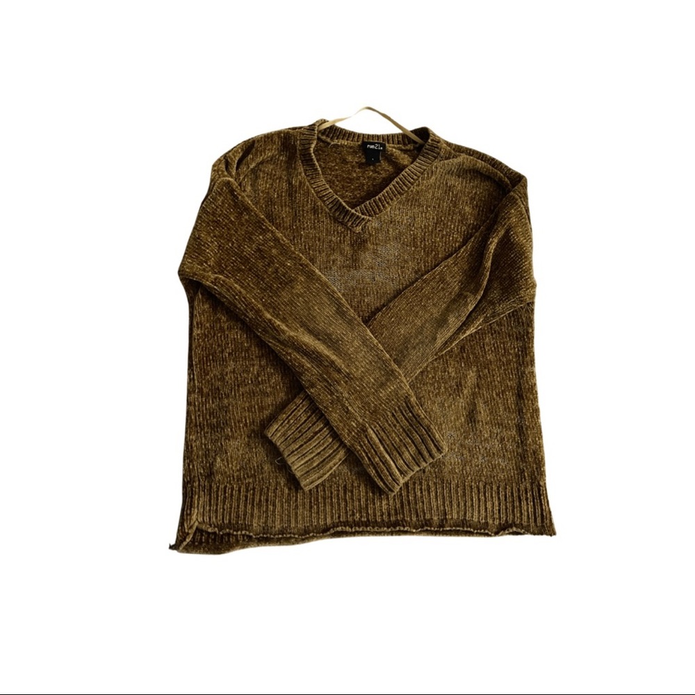 Brown V Neck Sweater